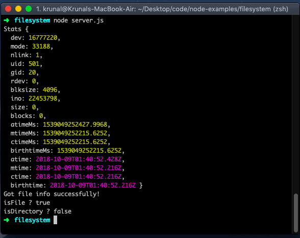 node file system example