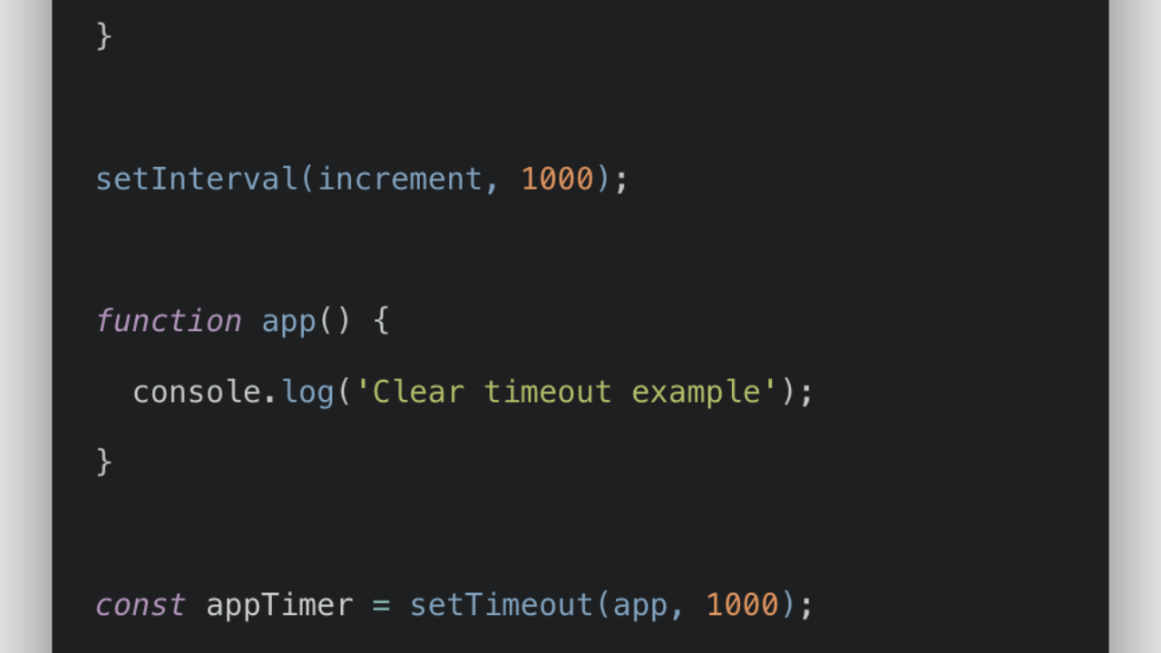 Javascript Timer Settimeout Setinterval Cleartimeout