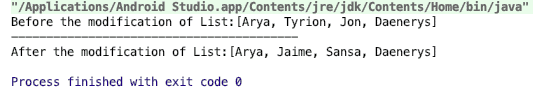 How to Change Elements in ArrayList