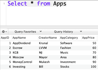 SQL SELECT Query Example