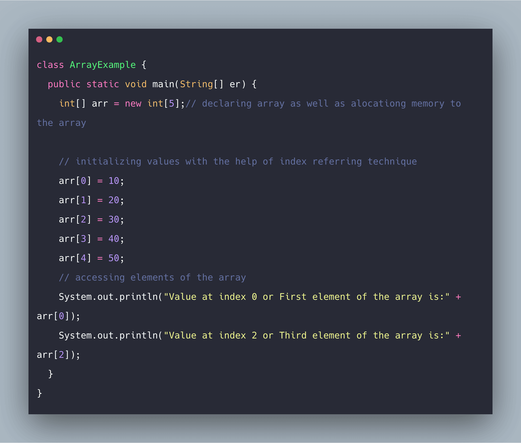 java array class methods