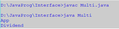 Multiple Inheritance by Interface in Java