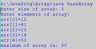 Pass Array in Java