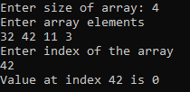 No index bound checking in Array
