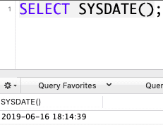SYSDATE() in SQL