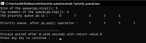 C++ Priority Queue Program
