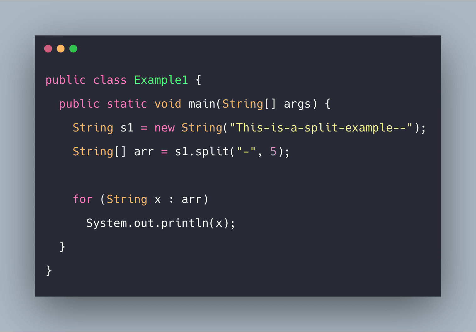 Java String split() Function Example