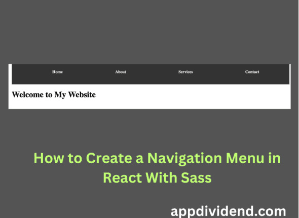How to Create a Navigation Menu in React With Sass