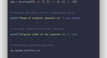 Numpy Random Shuffle How To Shuffle Array In Python