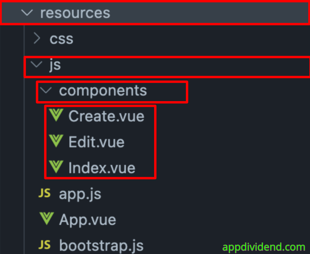 Folder hierarchy for Vue components