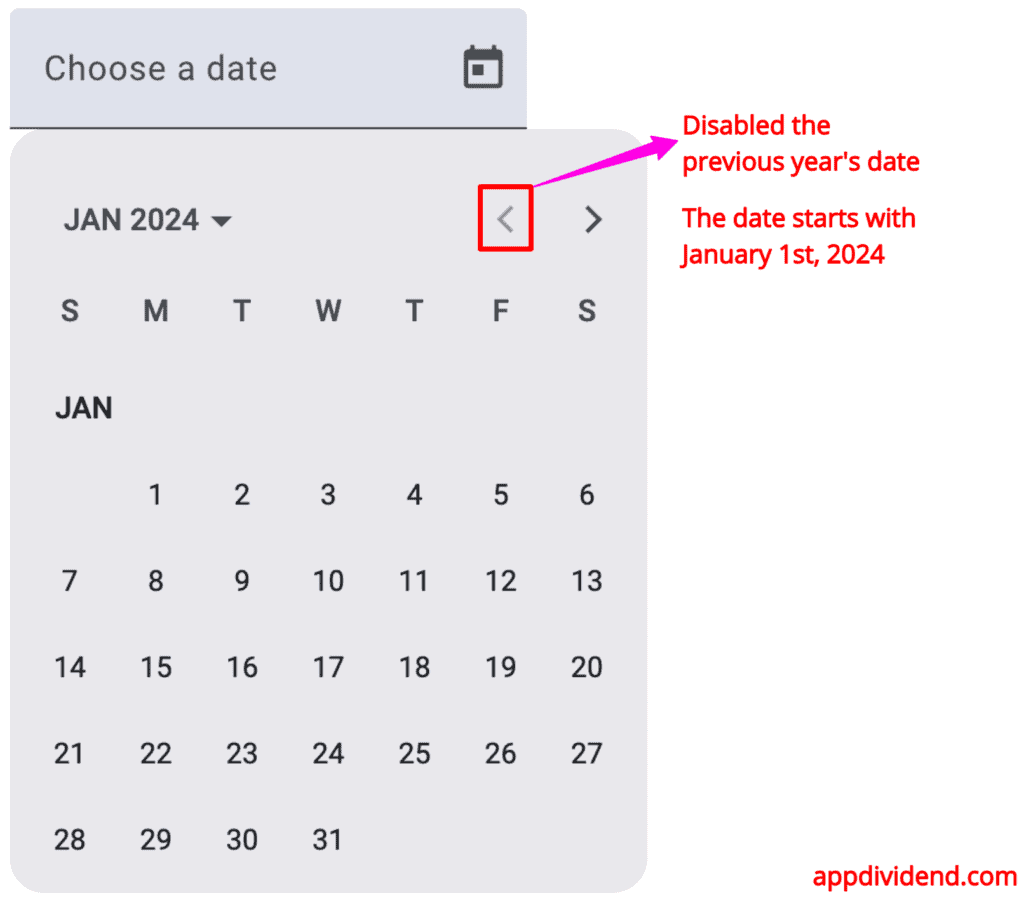 Setting the start and end dates