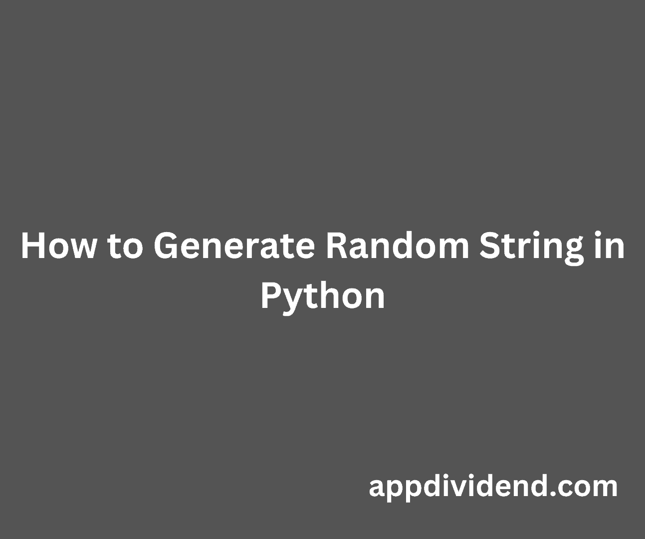 how-to-generate-random-string-in-python