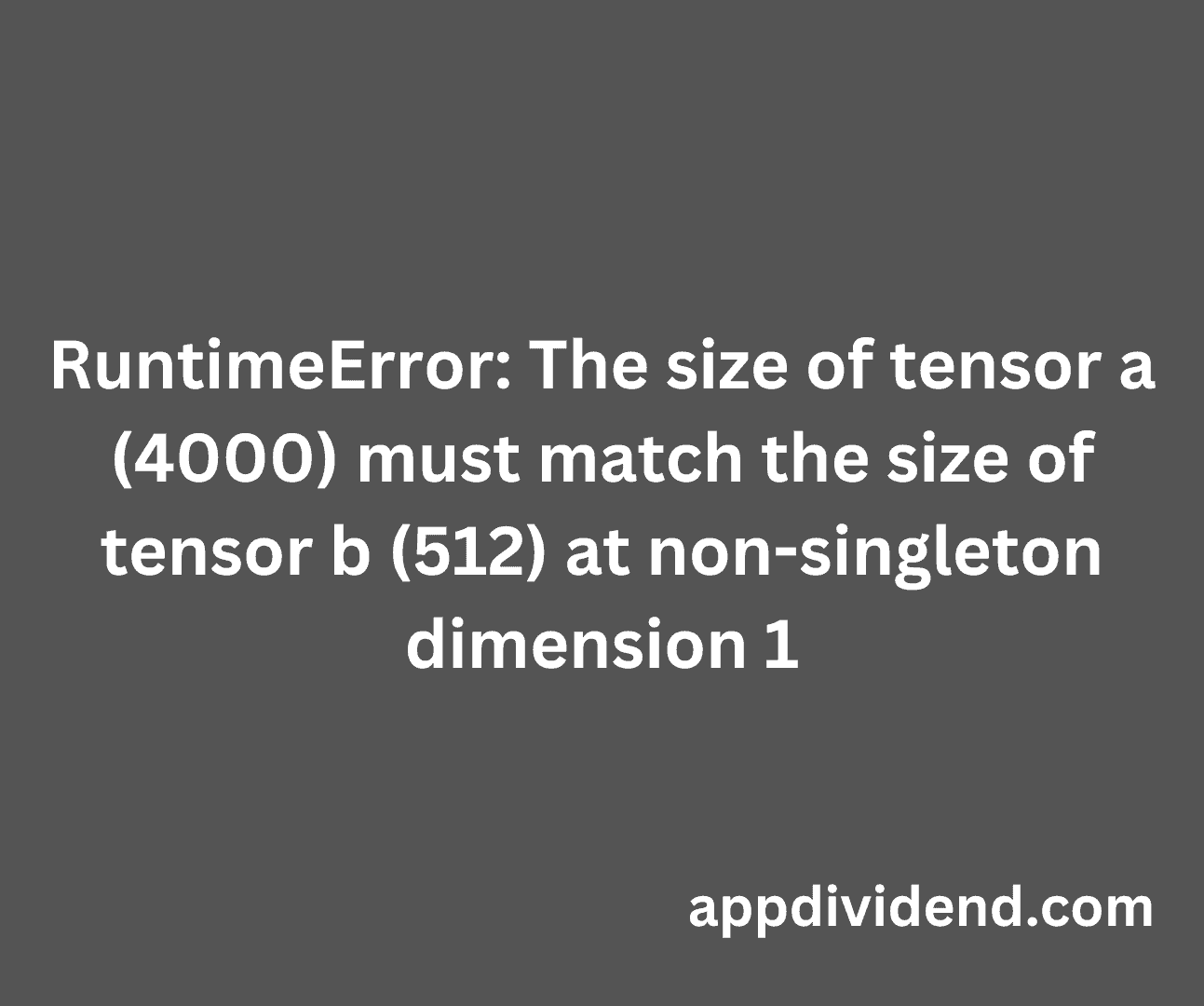 Runtimeerror Size Of Tensors Must Match – UVUOP