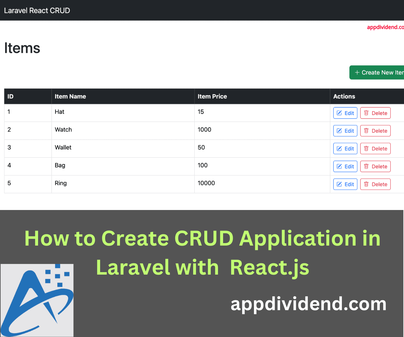 How to Create CRUD Application using Laravel 11 and React.js