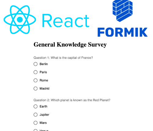 Creating Survey Forms with Formik Handling Multiple Choice Questions in React