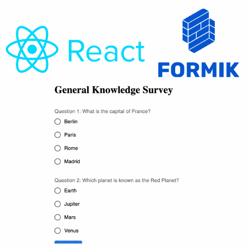 Creating Survey Forms with Formik Handling Multiple Choice Questions in React