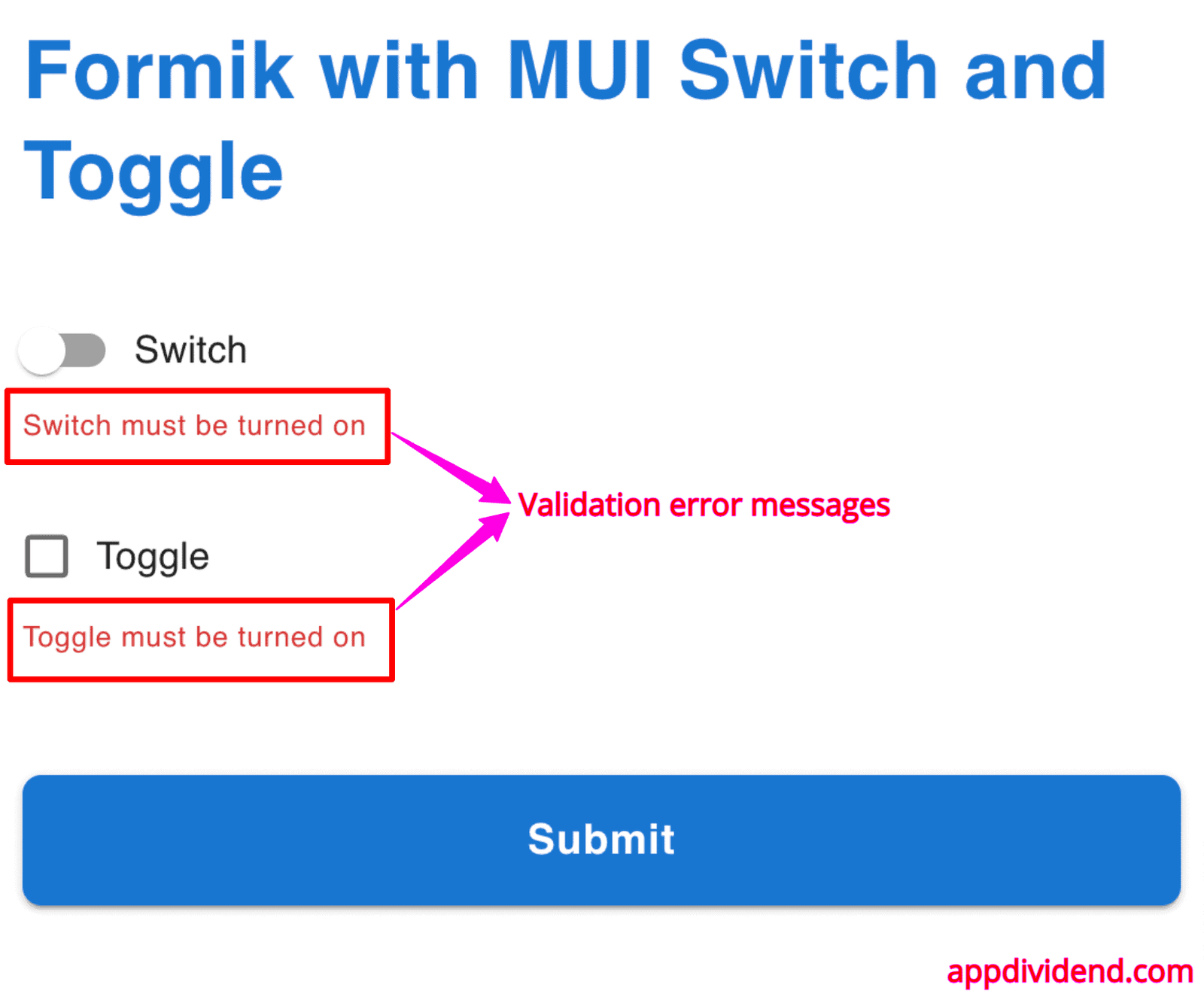 How to Handle Switch Buttons with Formik and MUI in React