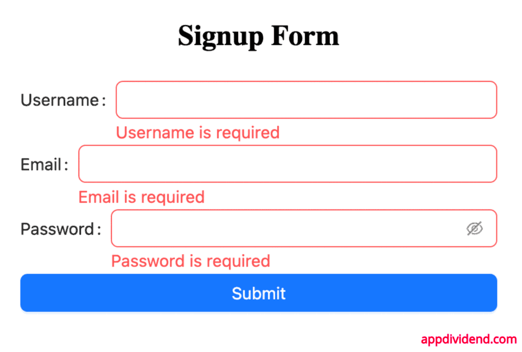 Form validation with Formik and Ant Design in React