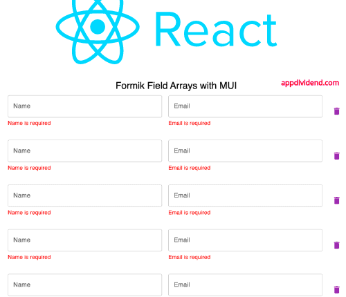 How to Create Dynamic Form Fields in React with Formik and MUI