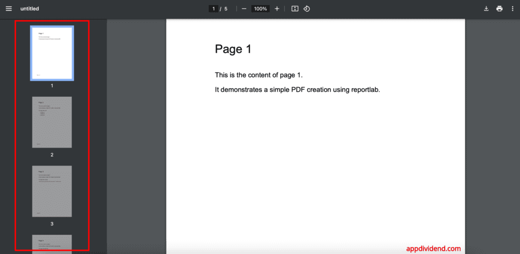 Sample 5-page PDF