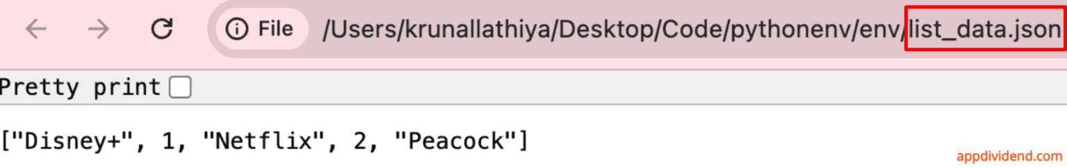 Converting List to JSON in Python (Variables and Files)