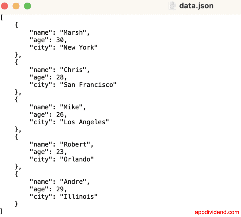 data.json file