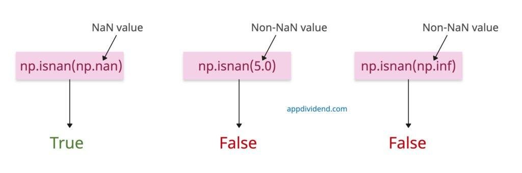 Checking if a value is NaN in Numpy