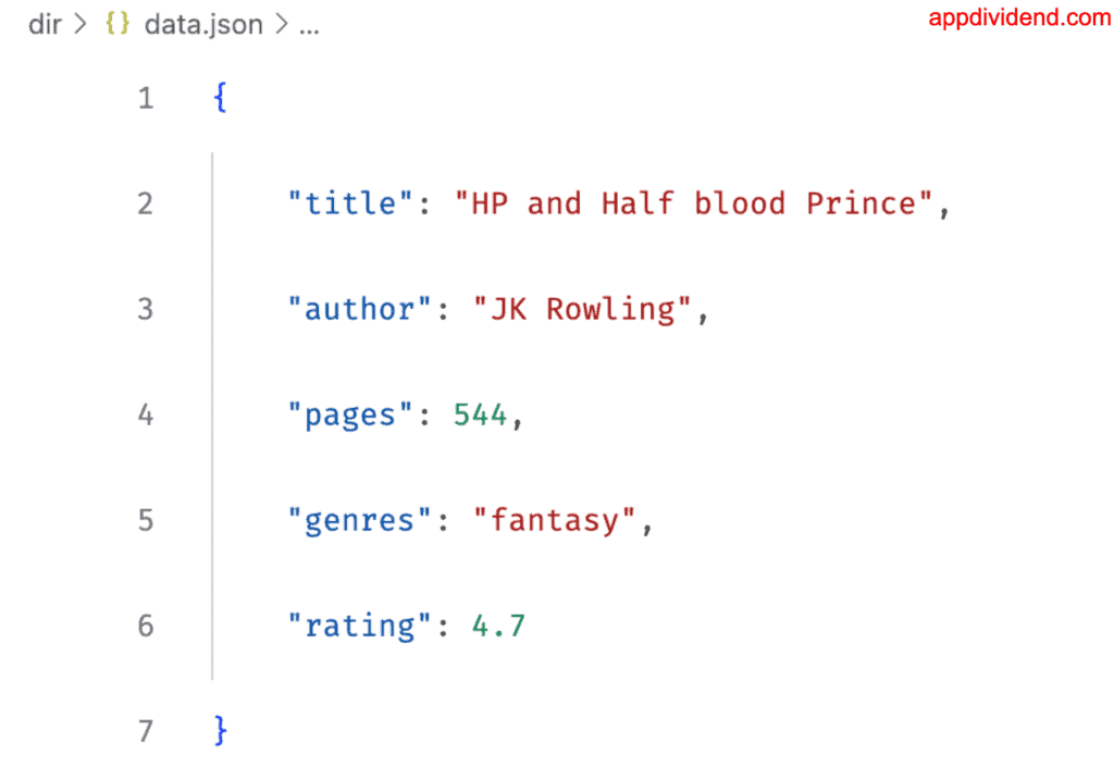 Written json file