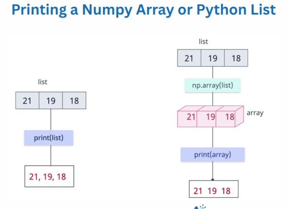 Printing a Numpy Array or Python List
